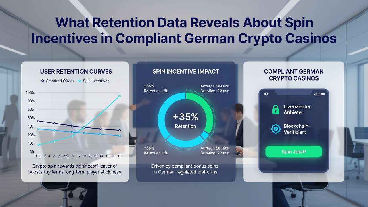 Grafiken zu Bindungsraten und Anreiztypen in deutschen Krypto-Casinos